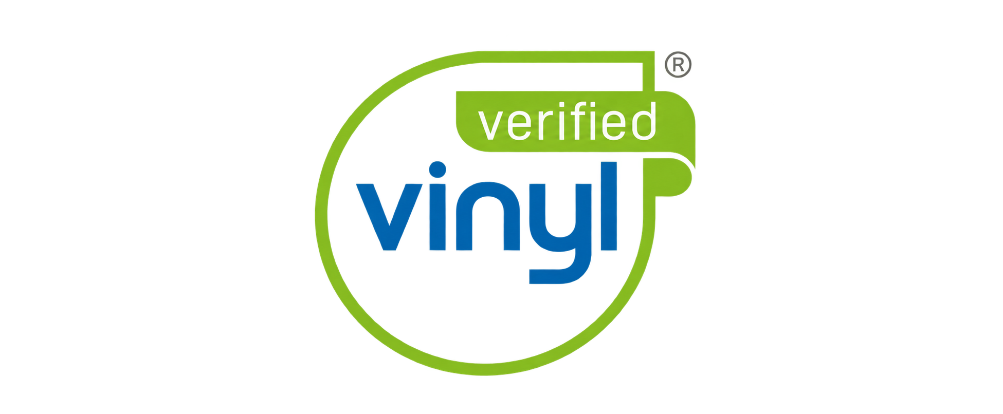 Logo von Verified Vinyl mit blauem Schriftzug und grüner Umrandung
