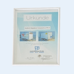 Urkunde der Turnerschaft Neugraben für meinfenster24