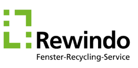 Rewindo Logo mit dem Zusatz Fenster-Recycling-Service