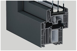 KÖMMERLING ReFrame-Profilquerschnitt mit proCoverTec