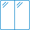 Icon eines Doppelflügelfensters